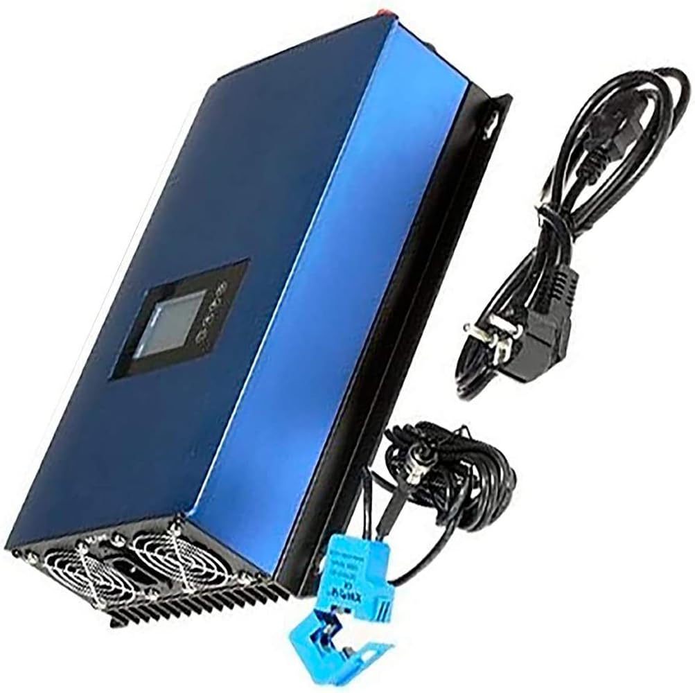 2000W Solar netzgekoppelter Wechselrichter mit Leistungsbegrenzer LCD-Display,Photovoltaik Grid Inverter mit WiFi,DC45V-90V Solareingang AC185-265V Ausgang,SUN-2000GTIL2-H
