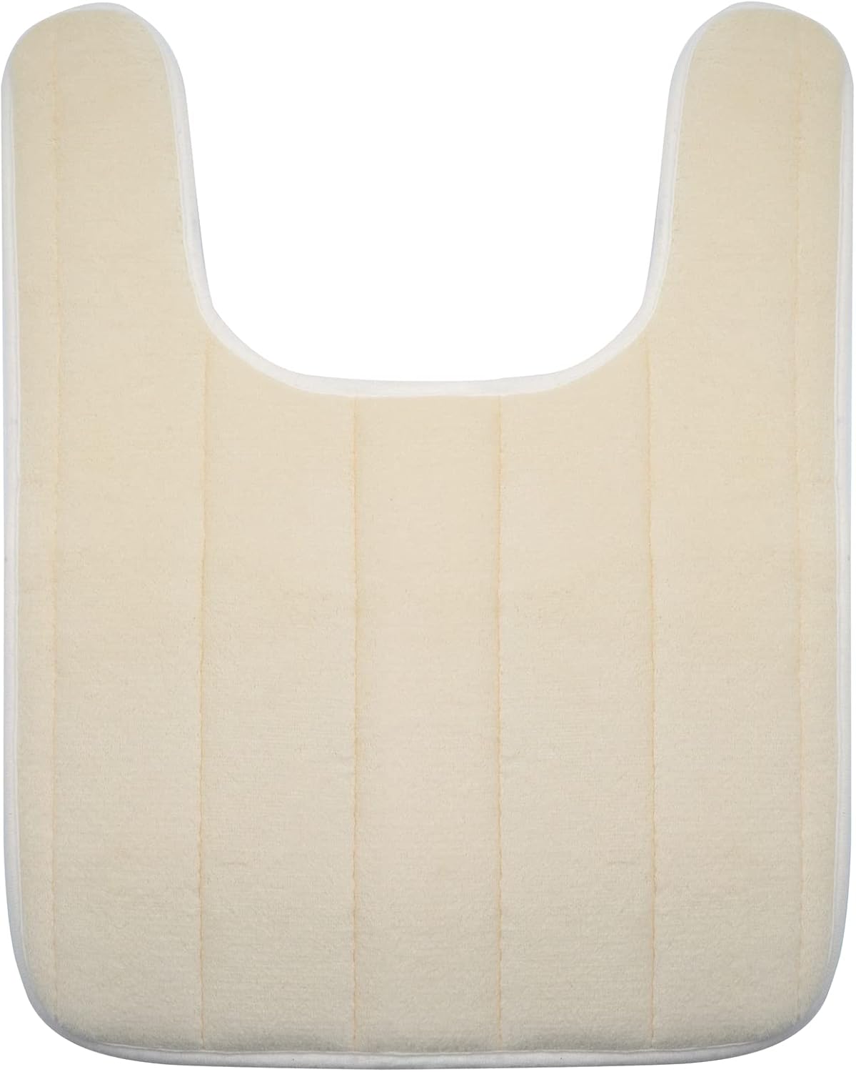 Soft U-Shaped Bathroom Rug, Memory Foam Bath Mat, Non Slip Water Absorption Dry Fast Toilet Mat, Bathroom Floor Mat Beige 1.3 x 1.6 Feet - Image 4