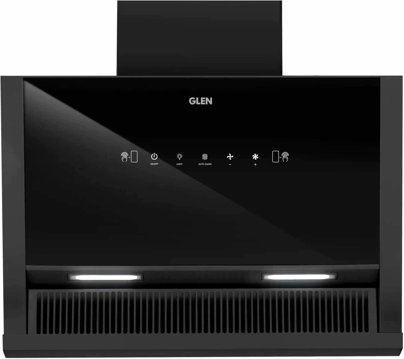 Glen 60 cm 1200 m3/hr Auto-Clean Filterless Kitchen Chimney Motion Sensor (NEO Black)