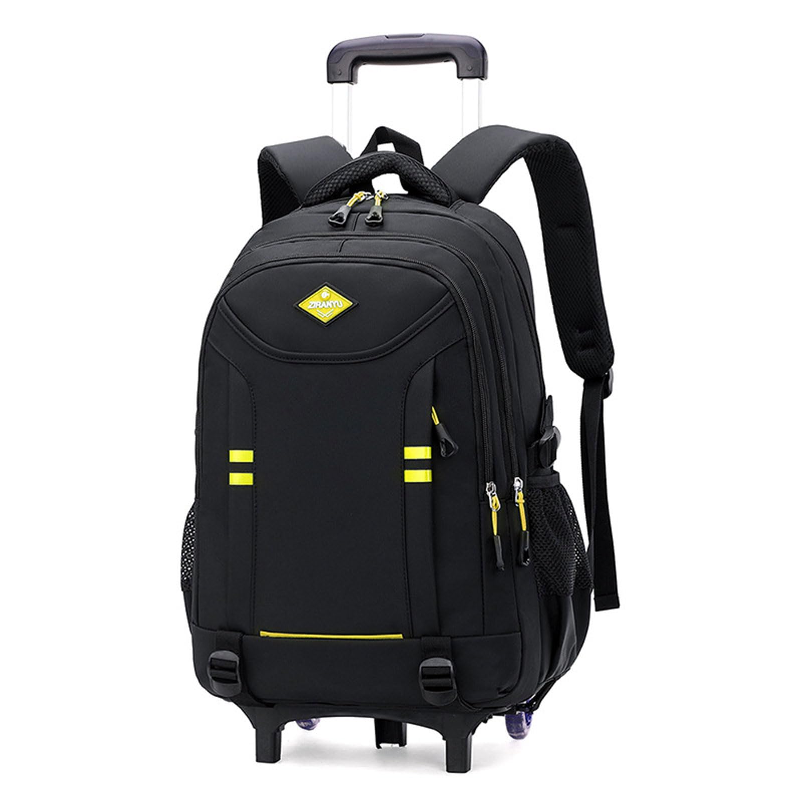 Zaino con Rotelle Bambini Trolley ,Zaino Scuola Viaggio ,Zaino con Ruote ,Zaino Scuola Trolley Sganciabile ,con Spallacci,Tasca Porta Borraccia ,per Ragazzo di 6-12 anni ,per Scuola,Viaggio