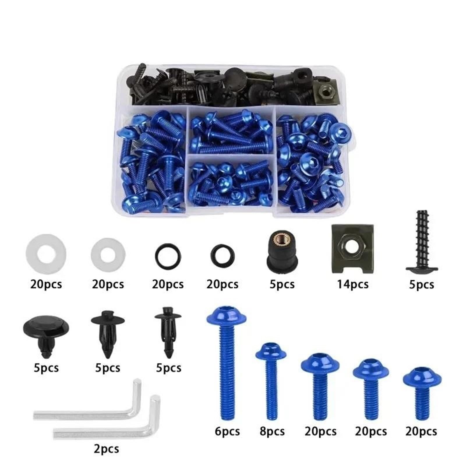 Kit Vis Carénage Pare-brise Moto Suzuki Bandit 1200/1250/600 - Noir - Fixation Carénage GSF Modèles 1996-2009
