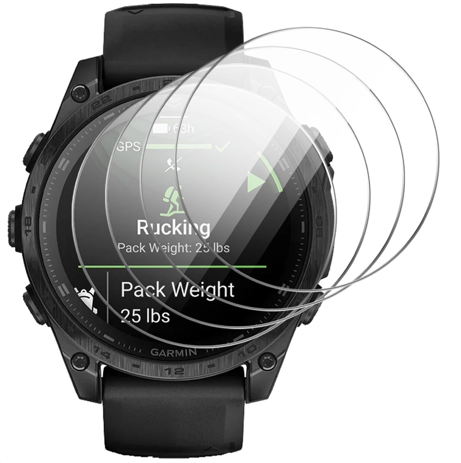 Pellicola KZIOACSH Per Garmin Tactix 8 AMOLED 47mm – 3 Pezzi, TPU Trasparente E Copertura Totale
