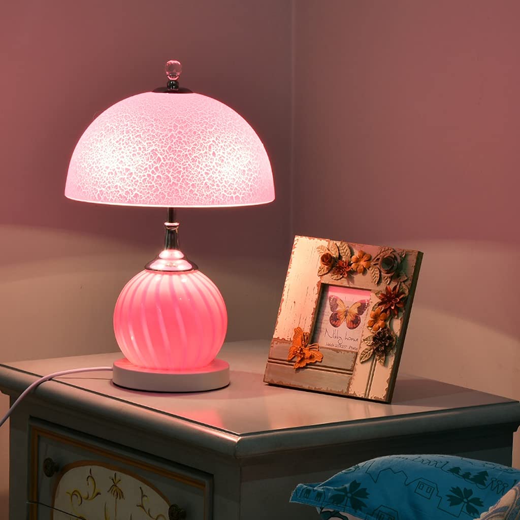 Lámpara de mesa Lampada da tavolo Creative Semplice Lampada da comodino in ferro moderno lampade da comodino in vetro adatto for soggiorno e arredamento camera da letto dormitorio y sala de estar