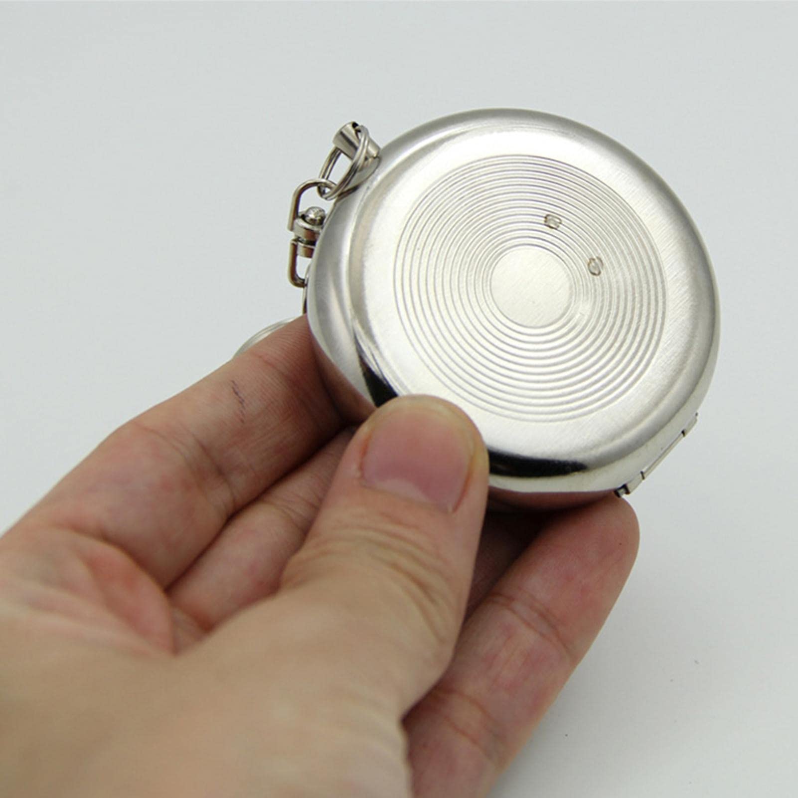 Cendrier De Poche étanche Anti-odeurs - Fermeture Sous Vide, Couvercle Et Porte-clés - En Aluminium Anodisé, 6x3 Cm - Pour Voiture, Extérieur, Randonnée