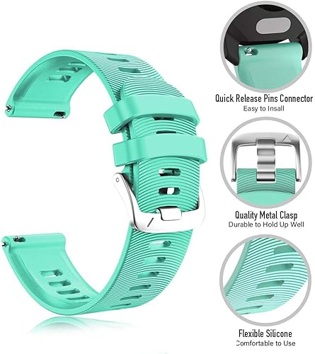 Miniatura 3 de ANCOOL Correa de reloj Garmin Forerunner 245 de 0.78 pulgadas de silicona de liberación rápida compatible con Garmin Venu 2 PlusSQVivoactive