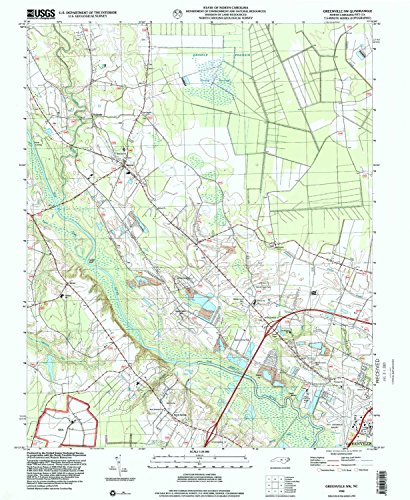 YellowMaps Greenville NW NC topo map, 1:24000 Scale, 7.5 X 7.5 Minute, Historical, 1998, Updated 2001, 26.8 x 22 in - Paper