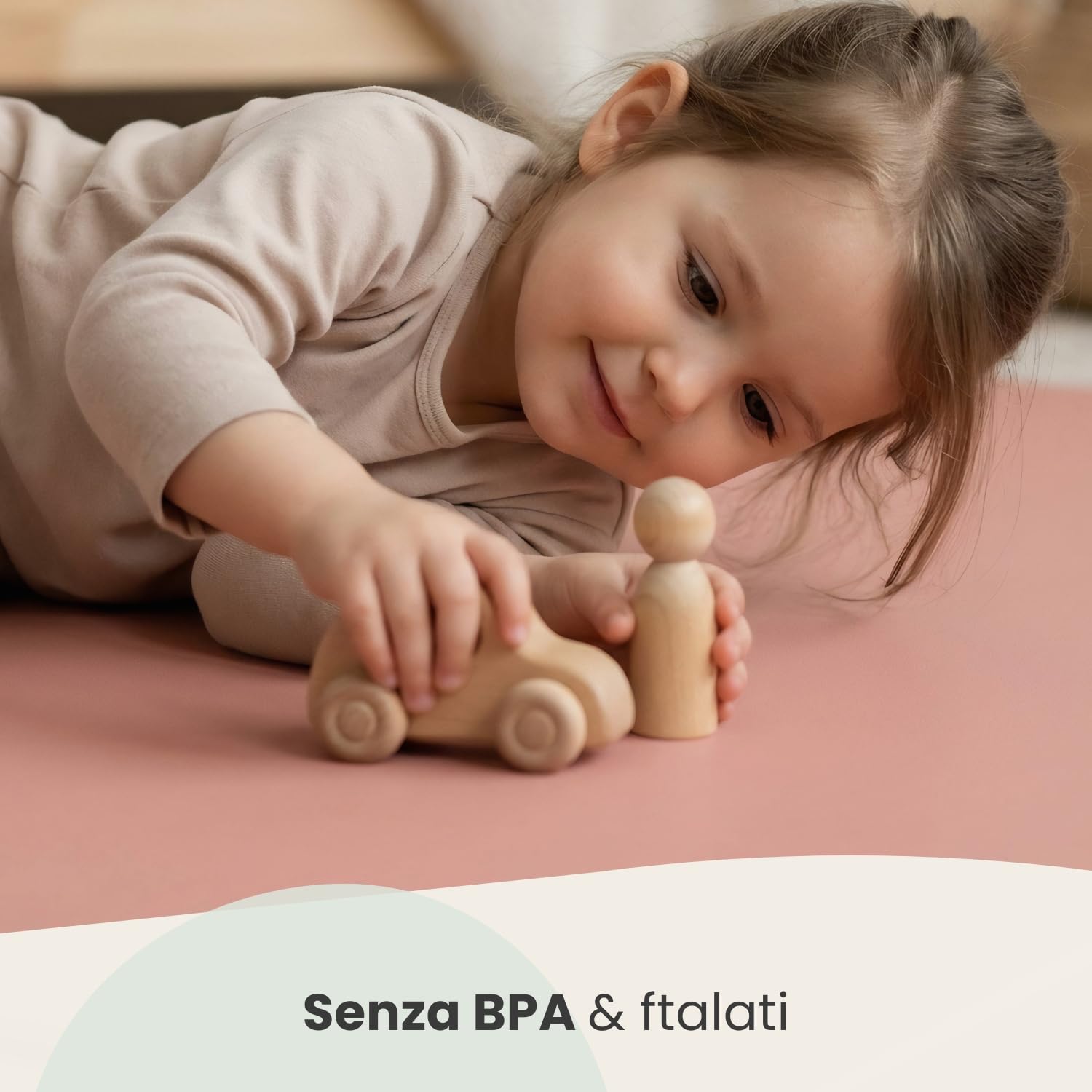 LittleTom 9 Pezzi Tappeto Puzzle per Bambini - Certificato TÜV - Piastrelle EVA con Bordi 30x30 cm - Pavimento Morbido e Antiscivolo - Superficie Puzzle Protettiva per la Cameretta e Gioco a Terra