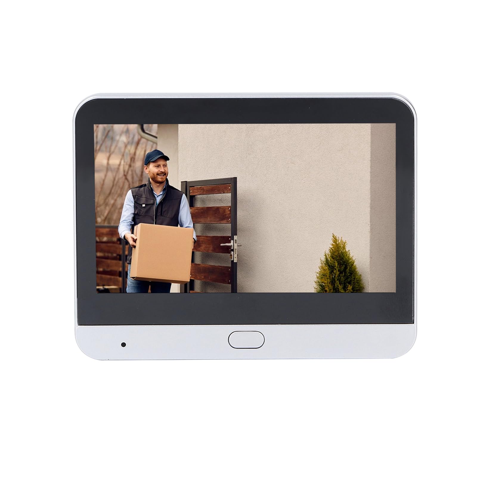 1080p HD Türklingel Intelligente Video Funkklingel Kabellos-Türsprechanlage | Unterstützt 256GB SD-Karte＆Cloud Storage, Zwei-Wege-Gespräch, Echtzeit-Ansicht, 4,3"-IPS-Bildschirm, Regenfest für Familie