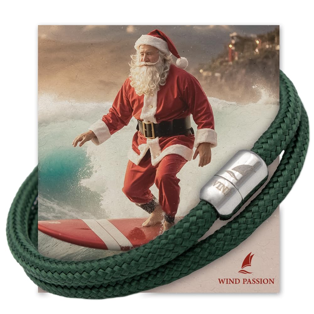 Wind Passion - Silver Men's Bracelet, Durable Rope Wristband for Men, Versatile Pulseras Para Hombres - Waterproof, Magnetic Clasp, Ideal for Outdoor & Fashion