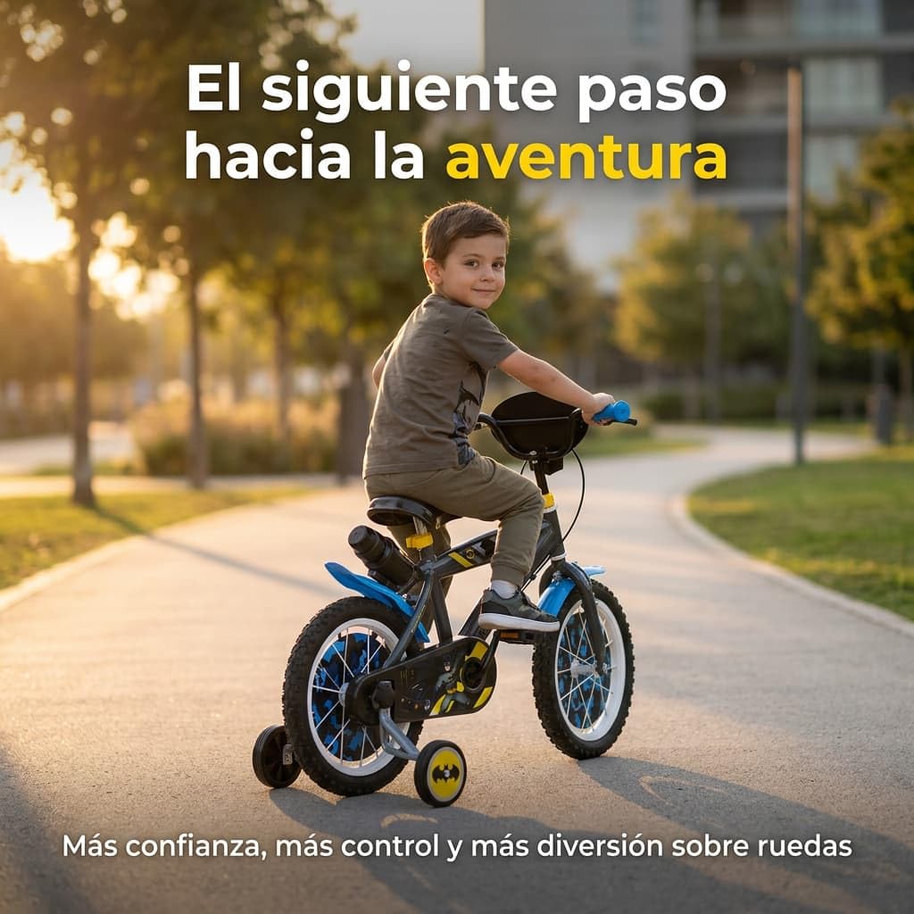 TOIMSA Bicicleta 14" Batman 4/6 Ños, Multicolor, 14913