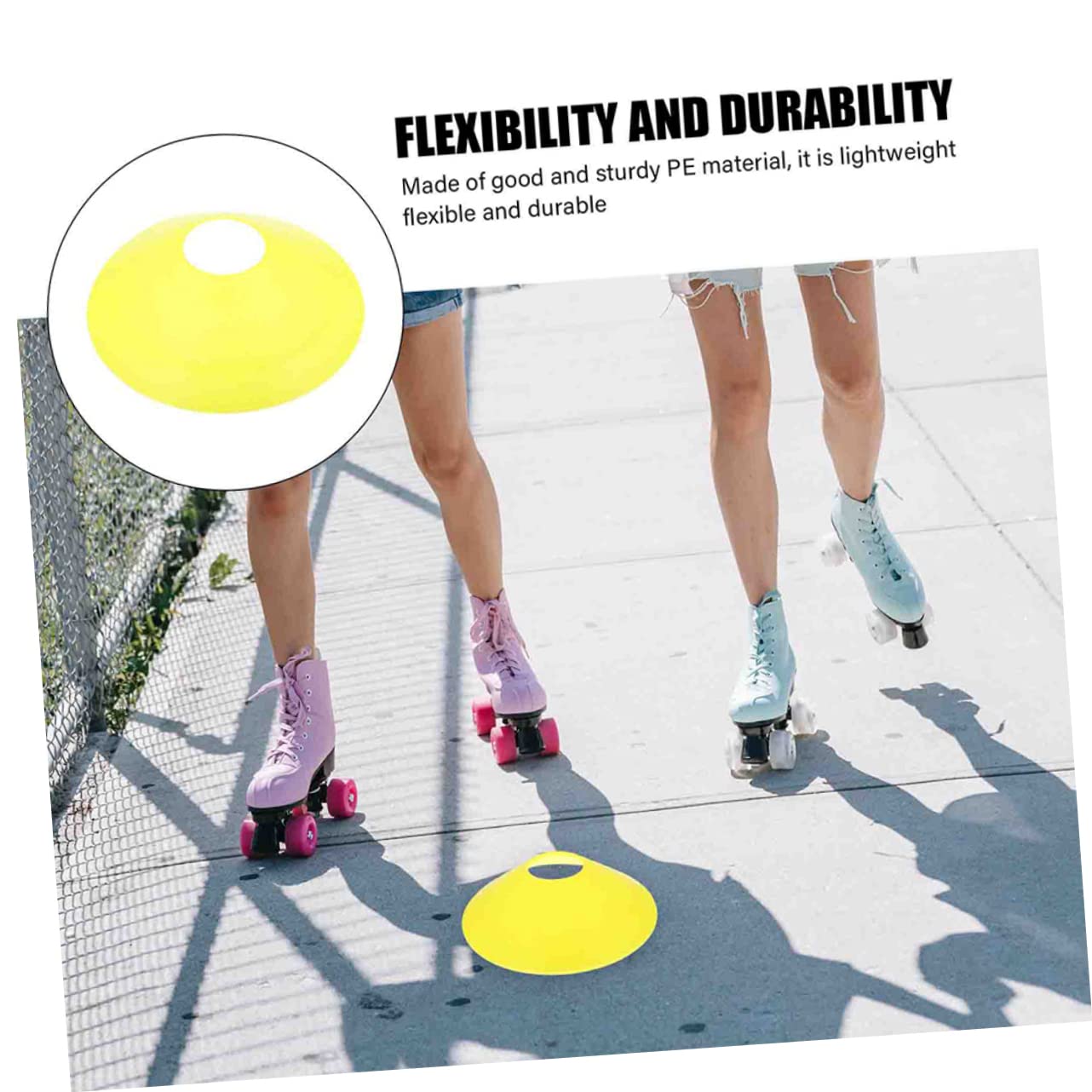 HANABASS 20pcs Soccer Training Cones Durable Pe Agility Markers for Site Boundaries and Courses for Youth Football Practice Lightweight Flexible Bright Color for Superior Visibility