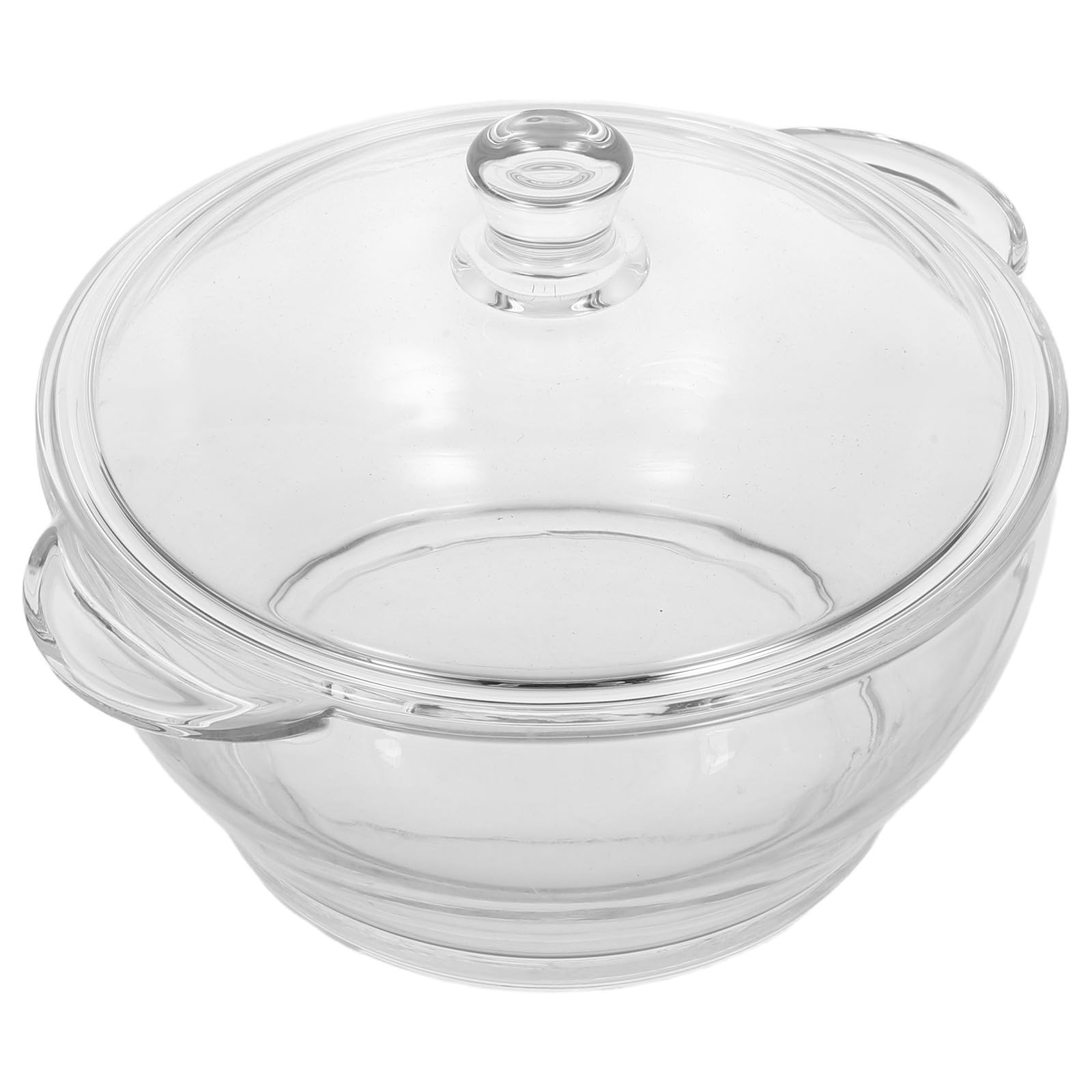 ABOOFAN Hitzebeständiger Kochtopf aus Glas 1,5l mit Deckel und Doppelgriff Ergonomisches Design Multifunktionaler Schmortopf für Hausherd und Babyernährung