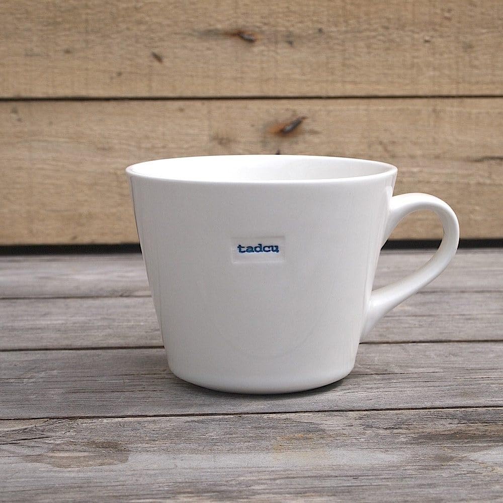 Keith Brymer Jones White - Welsh/Cymraeg Word Range - Standard Ceramic Mug - Tadcu (Blue) - 350Ml - Gift Boxed