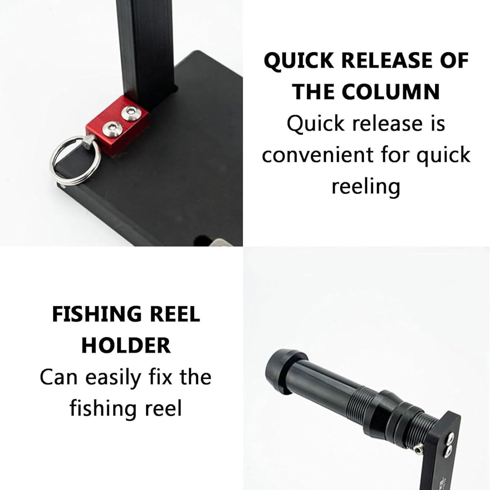 Enrouleur de ligne de pêche – Station de bobine avec vis, 120 mm, rapport de vitesse 3.0:1, réglage précis du déchargement pour moulinets de lancer et de lancer