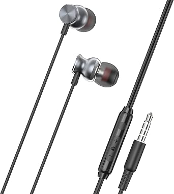 Hi-Fi Sound Wired Earphones Compatible with Samsung Galaxy Tab A9/A9 Plus/A8/A7 10.4 2020/A7 Lite Tablets - Headphones Handsfree Mic Headset Metal Earbuds in-Ear Earpieces