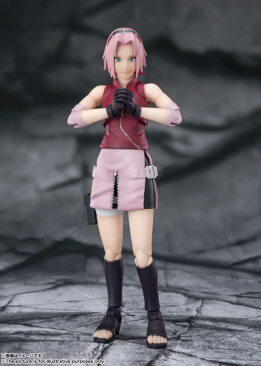 TAMASHII NATIONS S.H. Figuarts Naruto Shippuden Haruno Sakura -The Teacher's Defeat - (Resale Version) Approx. 5.3 inches (135 mm), ABS & PVC Pre-painted Action Figure
