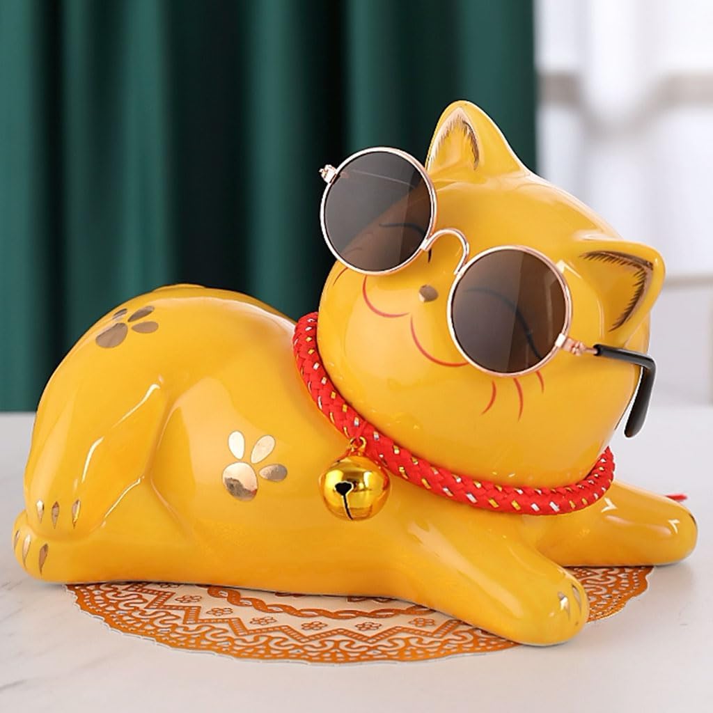 セラミック貯金箱 ラブリーオーナメント 貯金箱 デスクトップ モダン シンプル コインジャー リビングルーム用 moqmo】 貯金箱 木製 かわいい  透明 小銭 お札 貯金 プレゼント 実用的 おしゃれ ギフト お金 収納ケース マネーバンク 雑貨 置物 デスク収納 卓上 インテリア ...