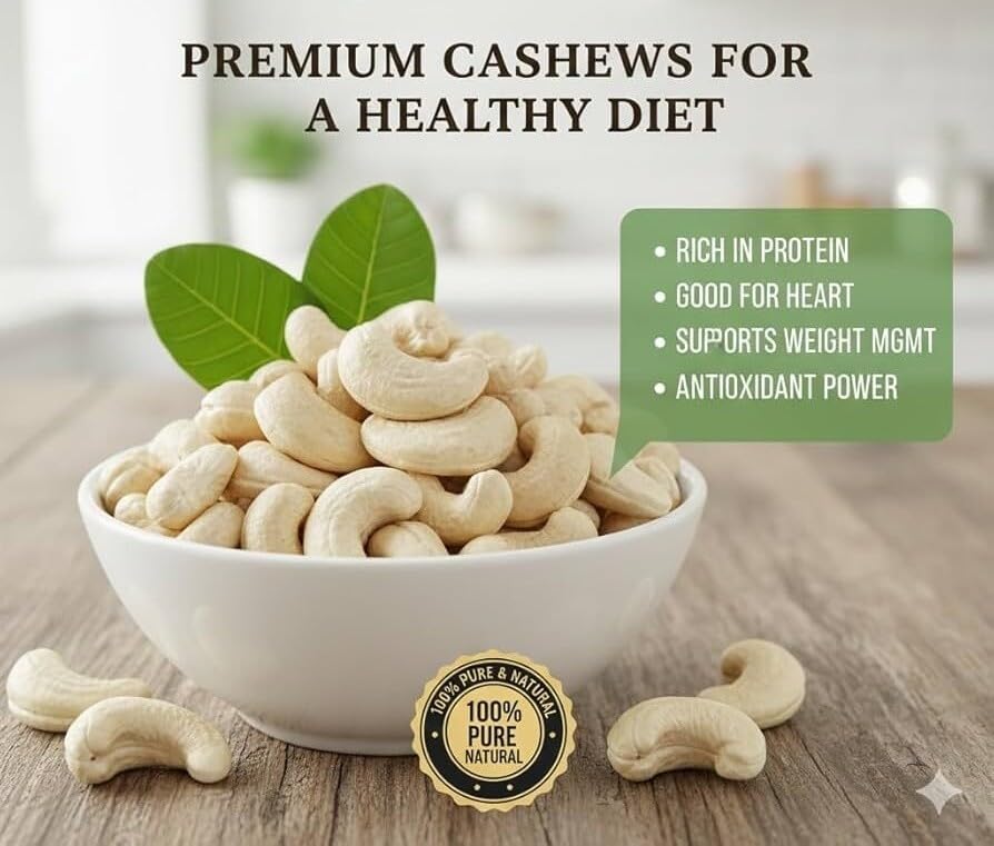 Image of NUTLIX Whole Cashews 250g | Dry Fruits, Kaju, Healthy Snacks | Unsalted Cashew Nuts | Crunchy, Nutritious & Delicious Nuts | Rich in Protein, Magnesium & Phosphorus | Premium Kaju