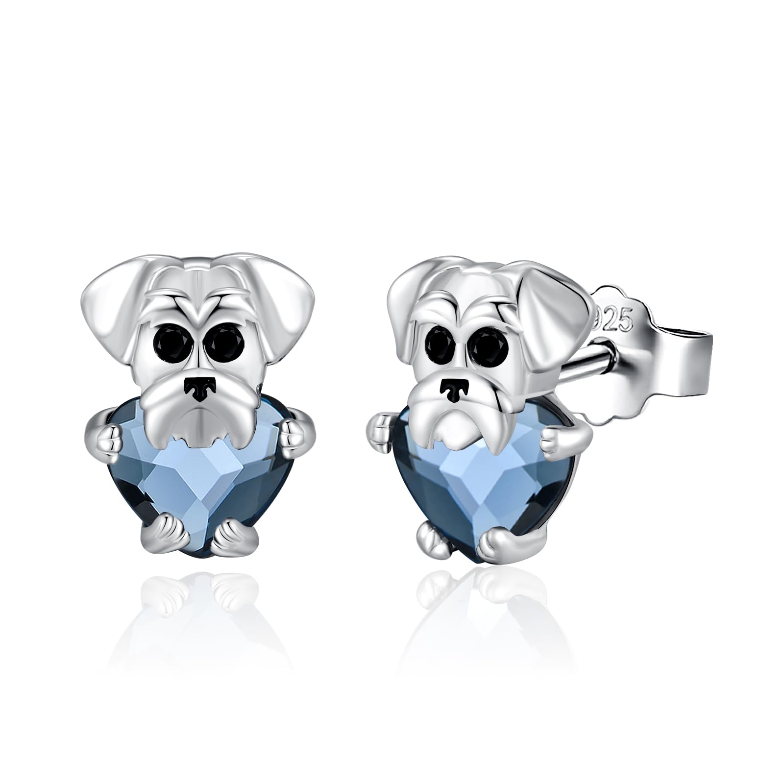 925 Sterling Silver Dog Earrings Cute Animal Puppy Stud Earrings Dog Jewelry Gifts for Women Girls Pet Lover Hypoallergenic Earrings for Sensitive Ears