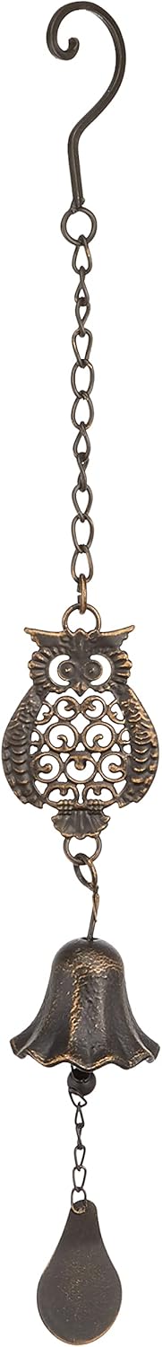 Murataya 6732 Antique Owl Doorbell, Iron Owl Bell