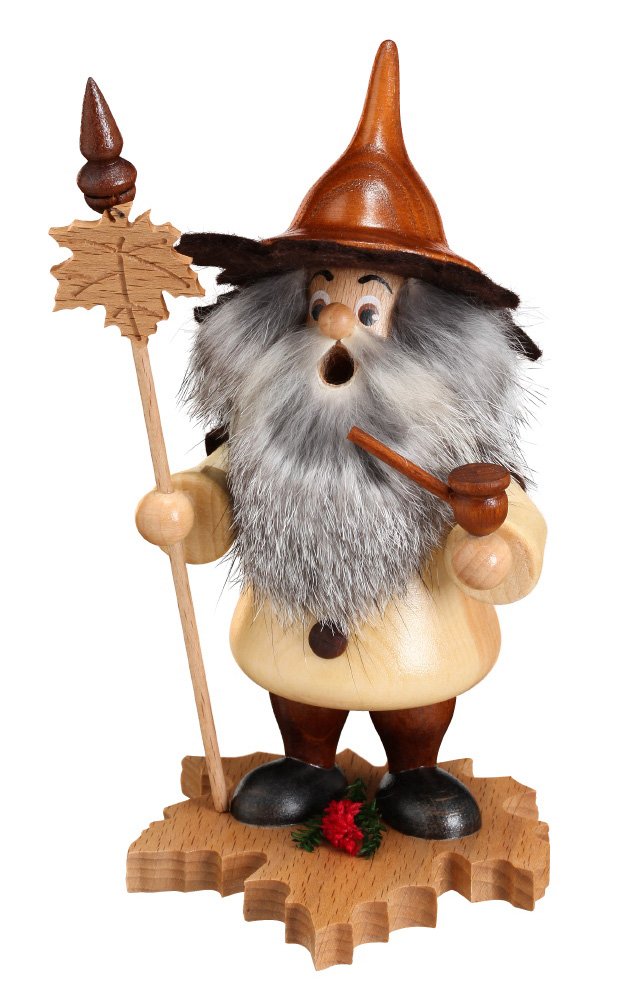 DWU Echt Erzgebirgischer Räuchermann® Blattwichtel auf Ahornblatt #14101
