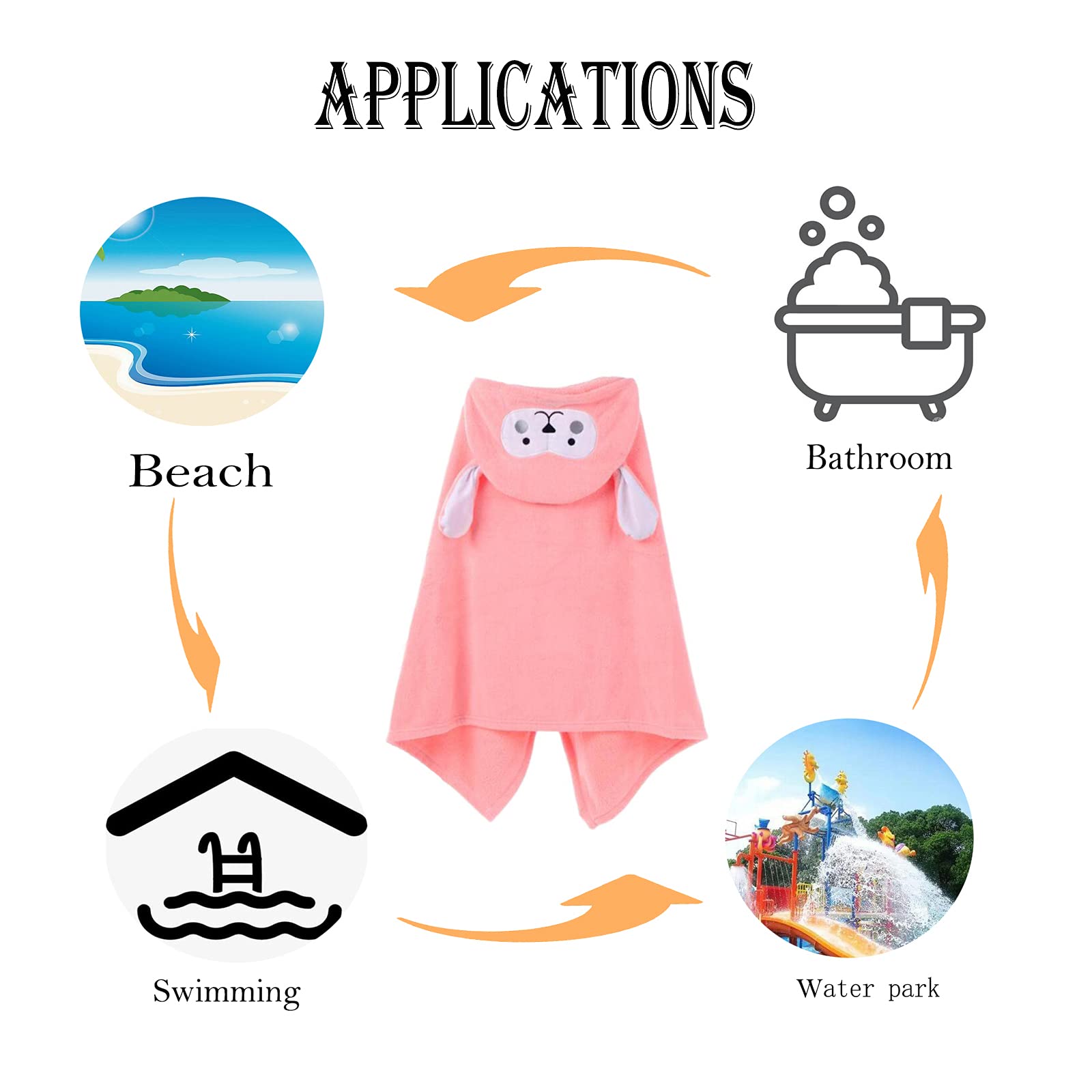 Bata Niña 10 Años Toallas De Baño Para Niños, Toalla Con Capucha Premium Para Niños Pequeños, Albornoz De Forro Albornoz Niño