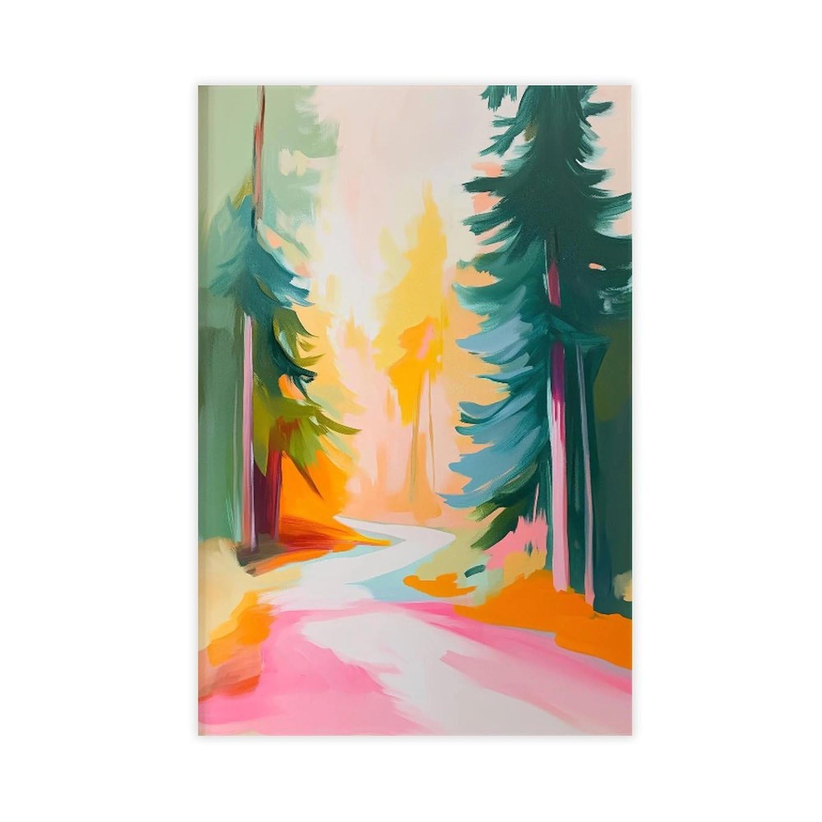 Bareronor Abstract Forest Canvas Poster Bedroom Decor Landscape Office Room Decor Gift 12" L X 18" W