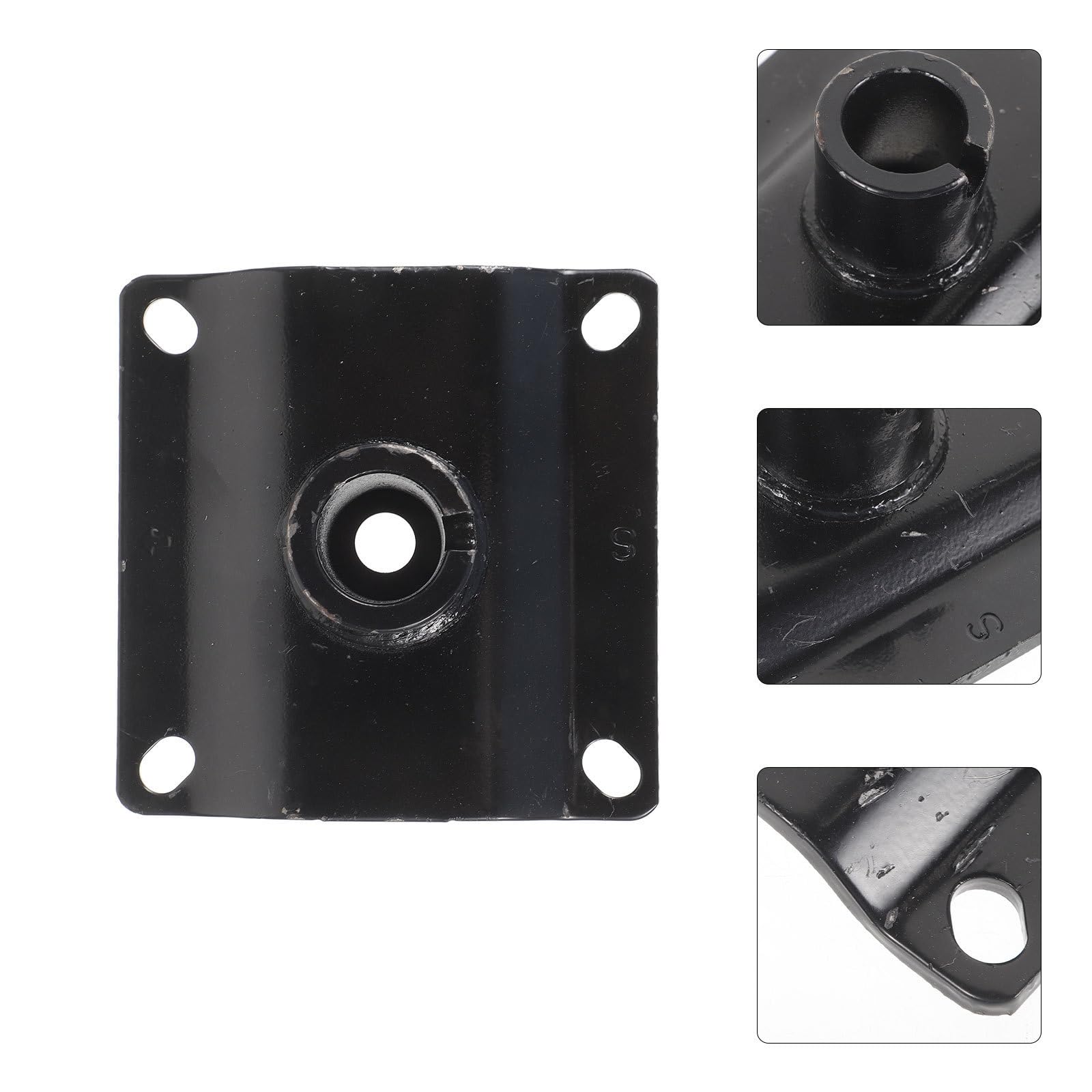 Angoily Conector de Ajuste para Silla Barbero de Metal Negro, Pieza Práctica y Moderna para Reparación de Sillas de Salón, Adecuado para Estilistas Profesionales