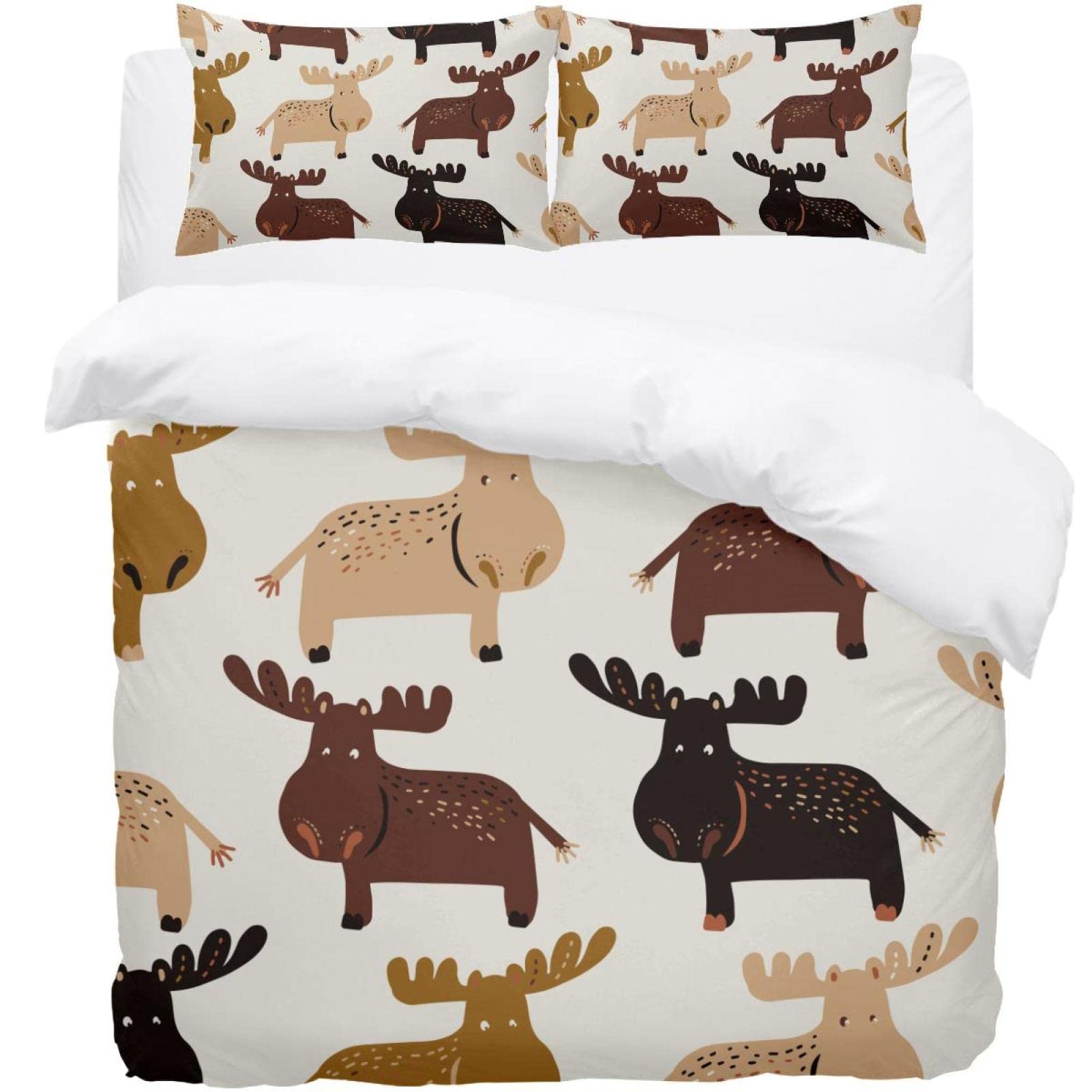 Housse de couette vache au toucher ultra doux avec taies d'oreiller