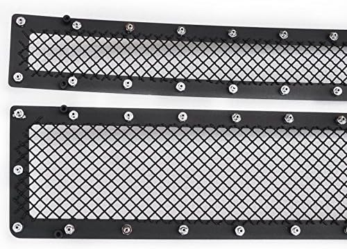 For 15 Chevy Silverado 15 Front Upper Rivet Stainless Steel Mesh Grille Insert