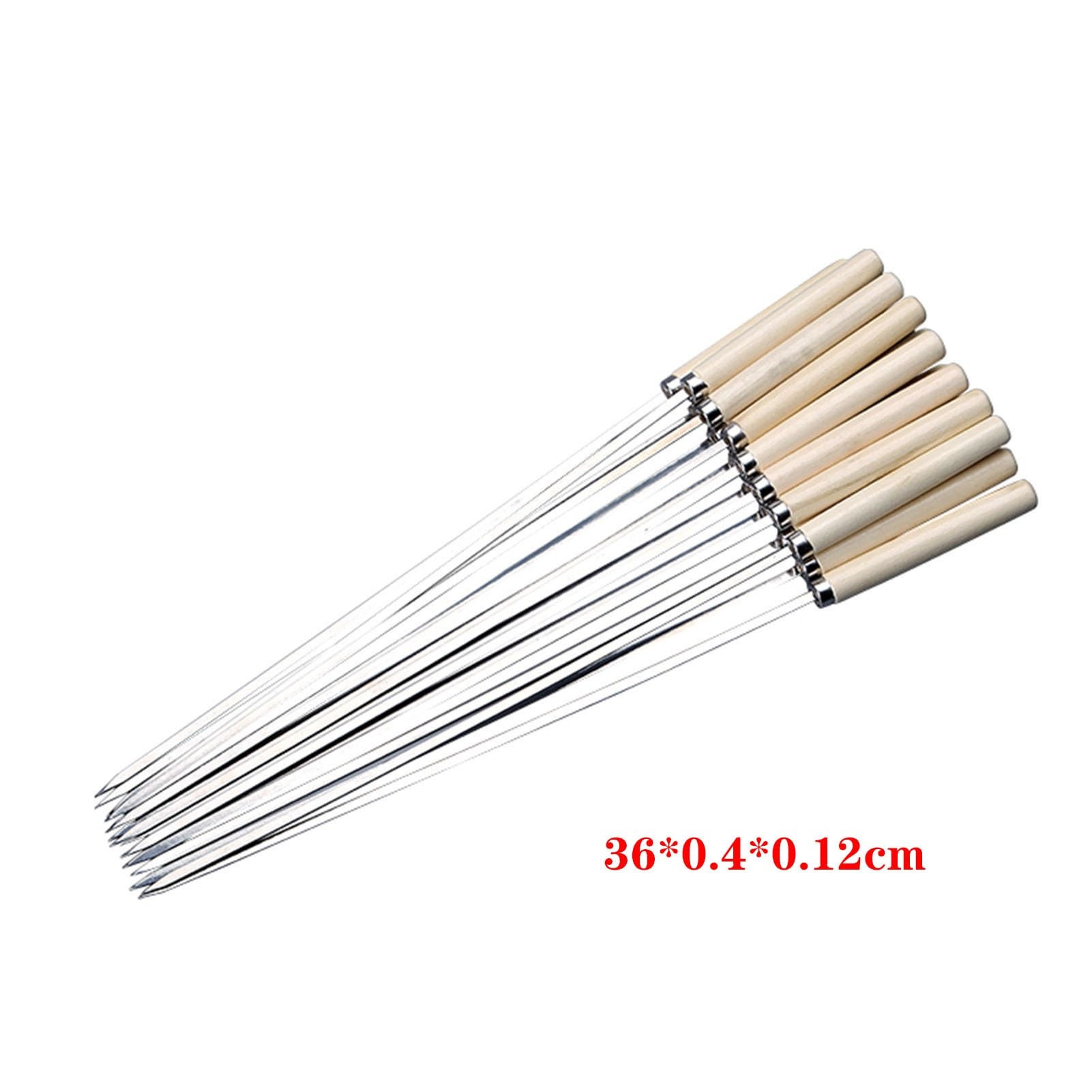 Family Skewer Sticks, Juego de Pinchos for Asar Reutilizables, Acero Inoxidable con Mango de Madera, Antideslizante y Resistente al Desgaste, Accesorios for Barbacoa (Size : 50)