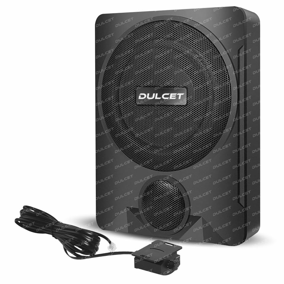 DULCET DC-ASW10X 10-Inch Active Underseat Car Subwoofer with 800W...