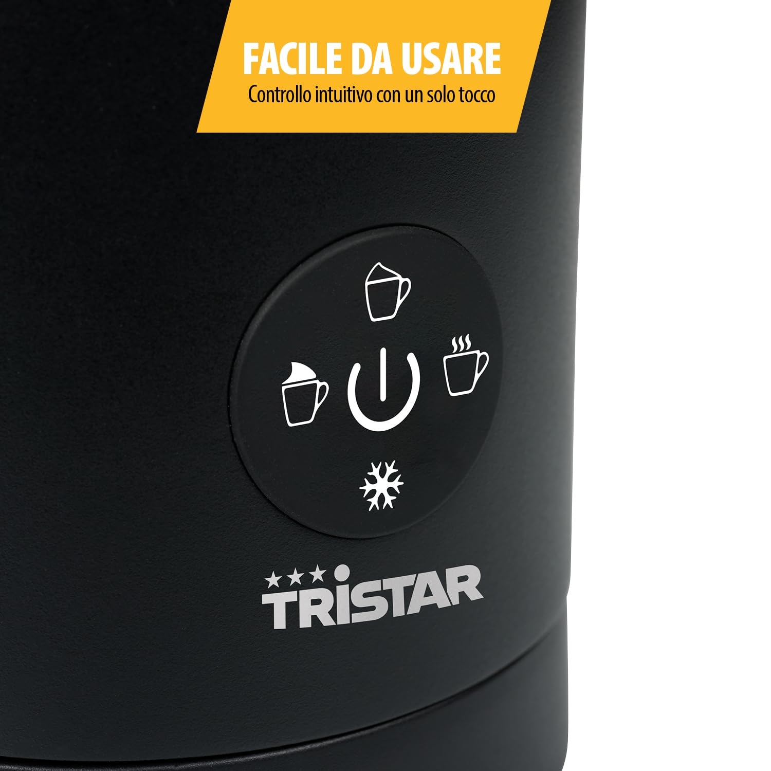 Tristar Milk Frother, Funzione 4 in 1, Potenza 500 W per Scaldare e Montare il Latte, Controllo a Un Pulsante, Caraffa Rimovibile, MK-2278