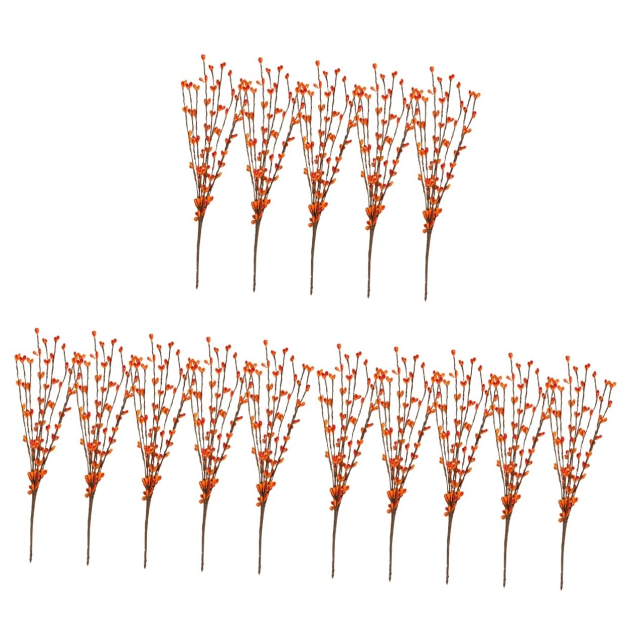 Alipis 3 Sätze Künstlicher Beerenzweig Künstliche Baumpflücker Künstliche Beerenzweige Weihnachtsdeko Artificial Plant Rote Beerenpflücker Künstliche Pflanzen Plastik Orange 5 Stück * 3
