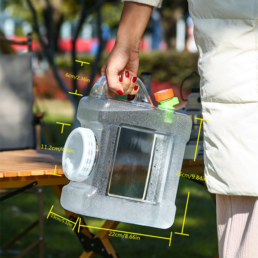 Conteneur d'eau De Camping avec Robinet 5L | avec Tuyau de Sortie de 18 cm | RandonnéE, Escalade, Voyage en Voiture | Eau GlacéE à Boire au RéFrigéRateur
