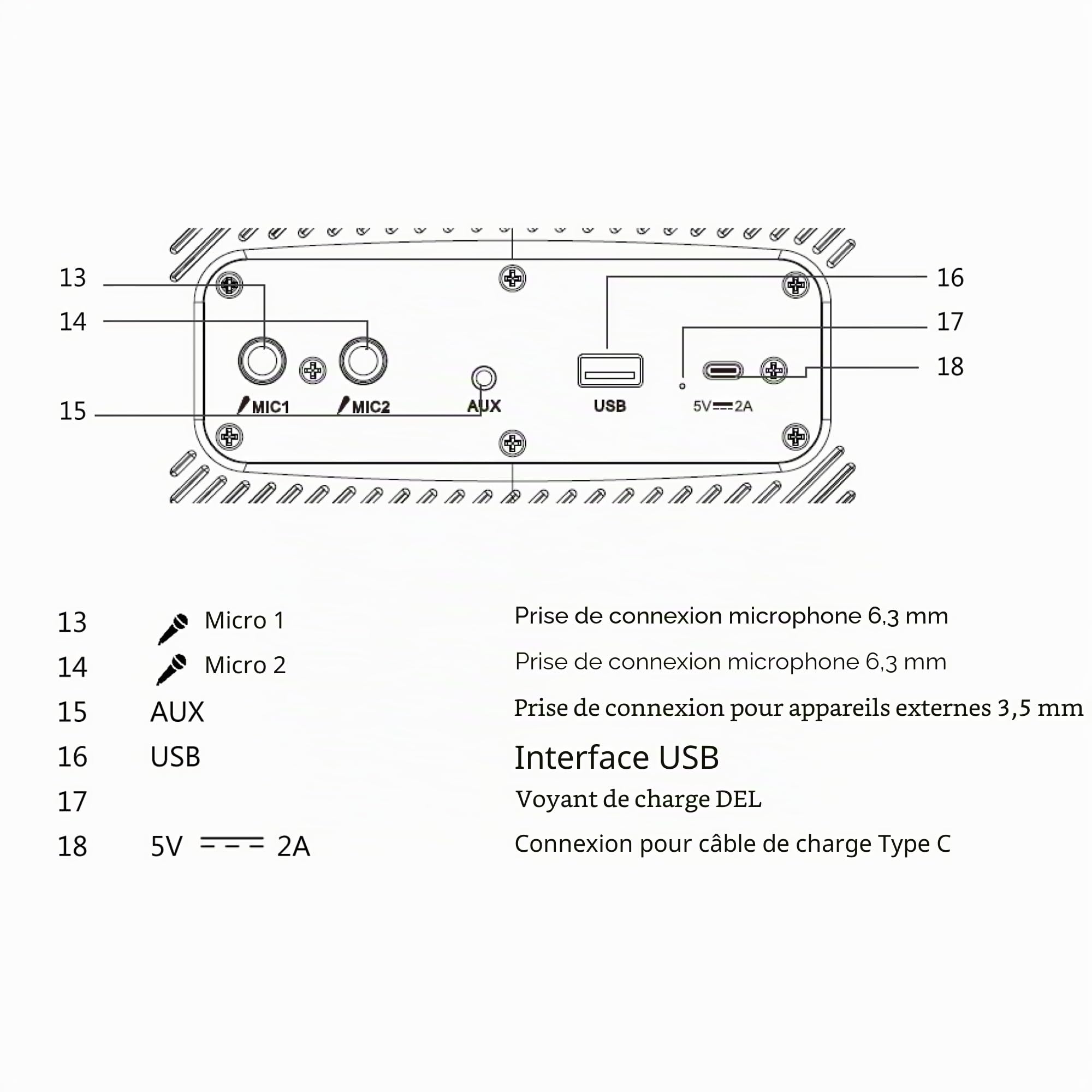 Mobile Beat SB-TWS 100 BT Soundbox, jusqu'à 7 h d'autonomie, lumières LED, poignée de Transport Pratique, Batterie, Fonction de Charge USB pour appareils externes