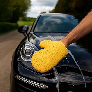 Eldiven Model Oto Yıkama Süngeri – Araba, Motosiklet, Cam, Jant ve Ev Temizliği için Ergonomik Yumuşak Sünger – Yüksek Köpük & Çizilmez Yapı