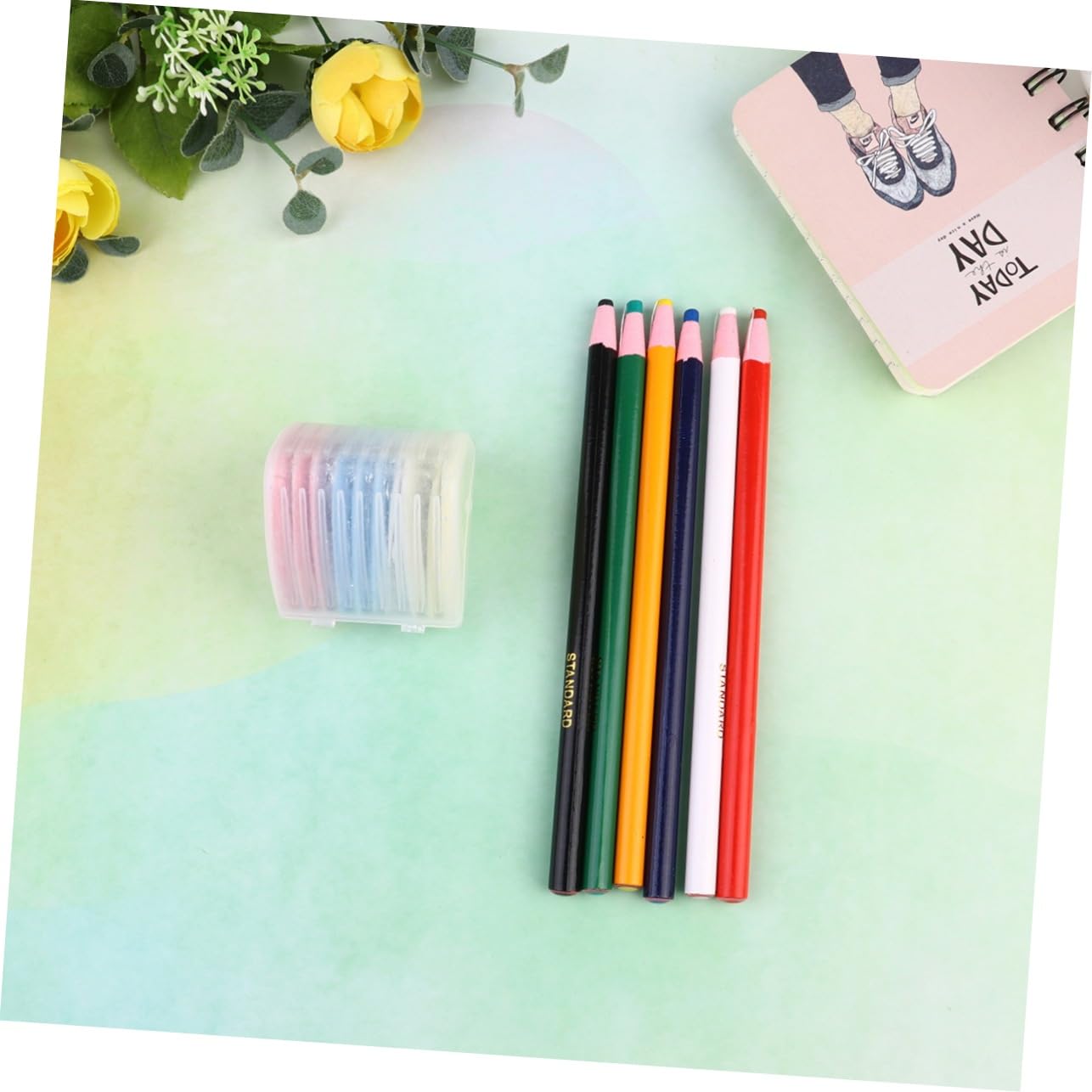 Lurrose 3 Set di Pennarelli A Gesso Set di Gesso per Tessuti Anti-scolorimento Facile da Applicare Lavabile Leggero Portatile