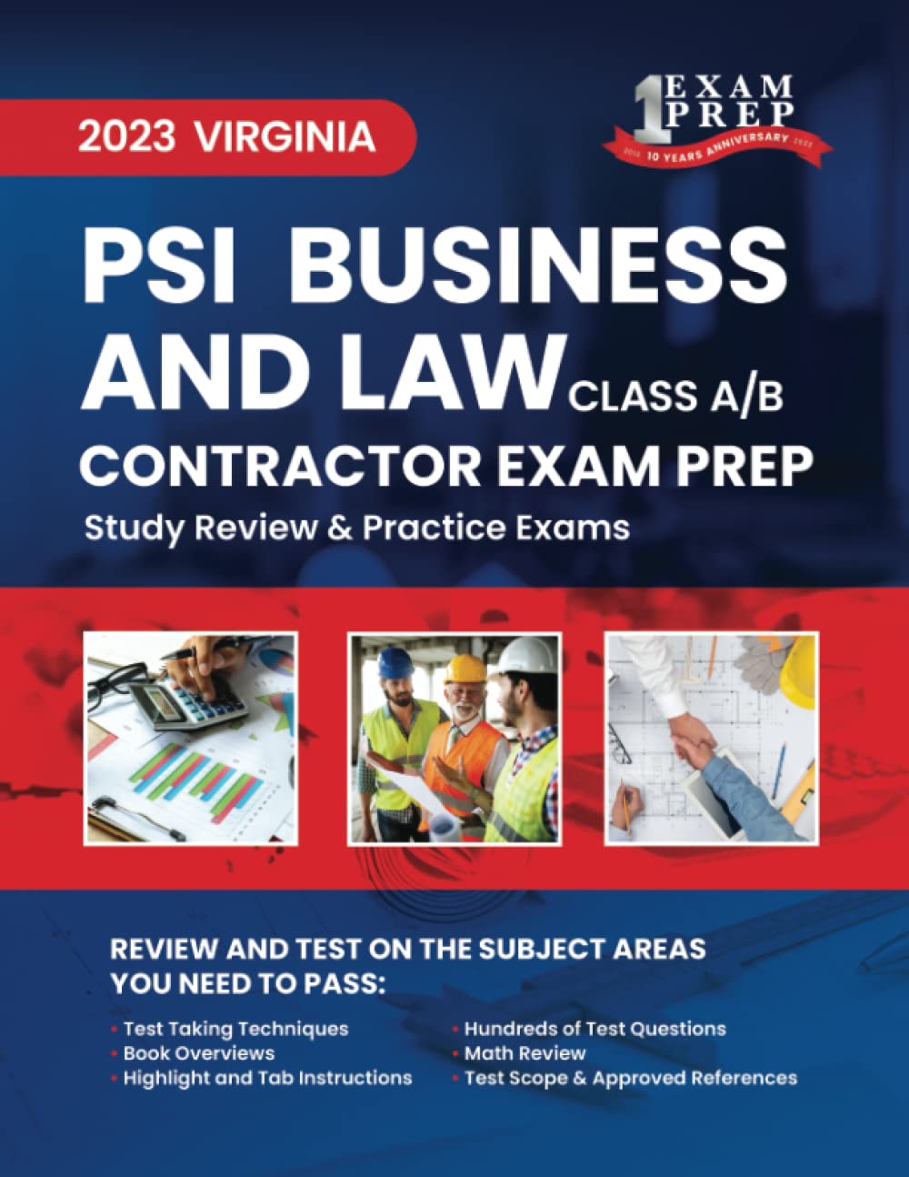 2023 Virginia PSI Business and Law Class A or B Contractor Exam Prep