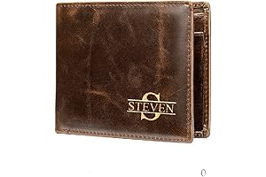 Genuine Leather Personalized Wallet Engraved Name & Initial