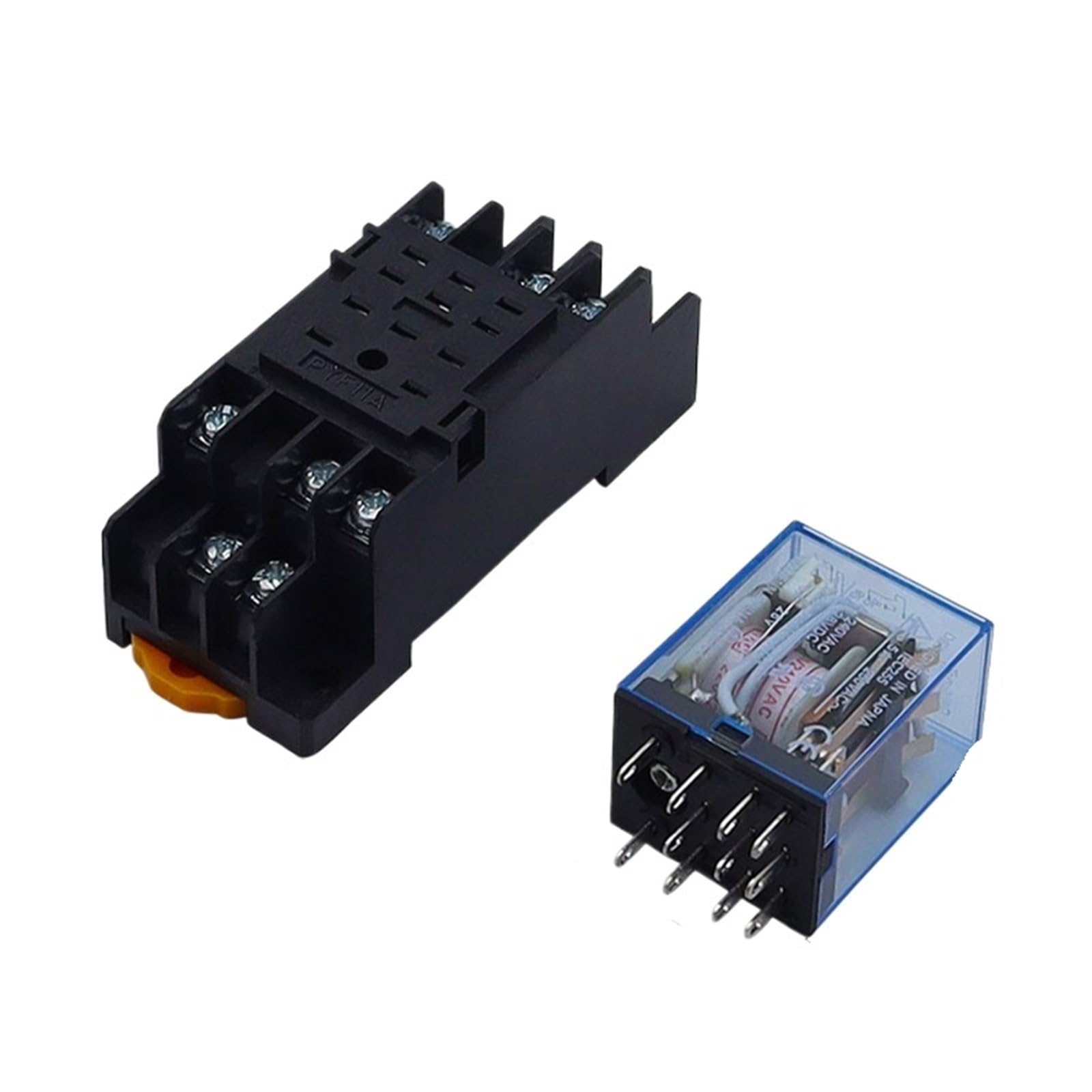 Juego de 10 relés MY3NJ HH53P 3NO3NC con base de zócalo, bobina, interruptor de relé electromagnético mini general, LED, CA 110/220 V, CC 6/24 V(AC,48V)