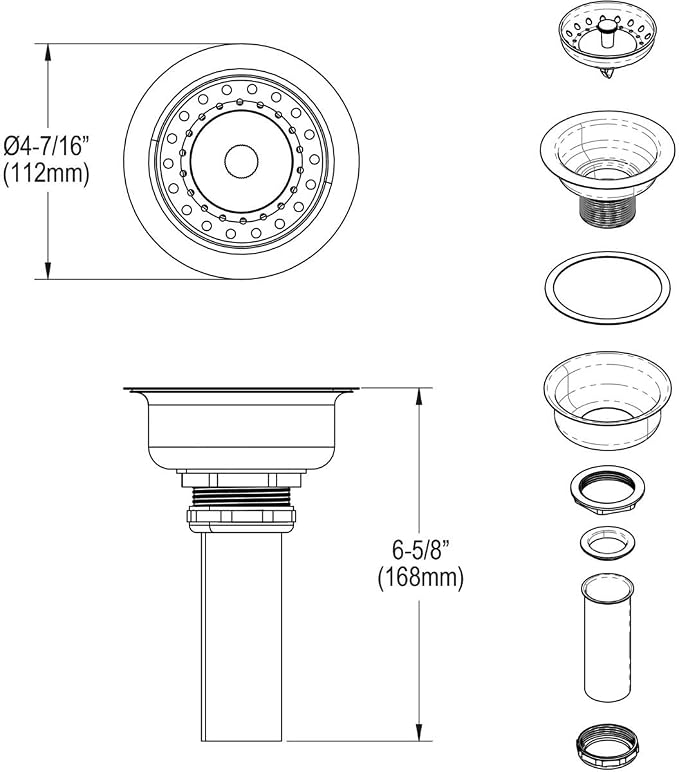 Accesorio de desagüe Elkay LKJ35 acero inoxidable miniatura 2