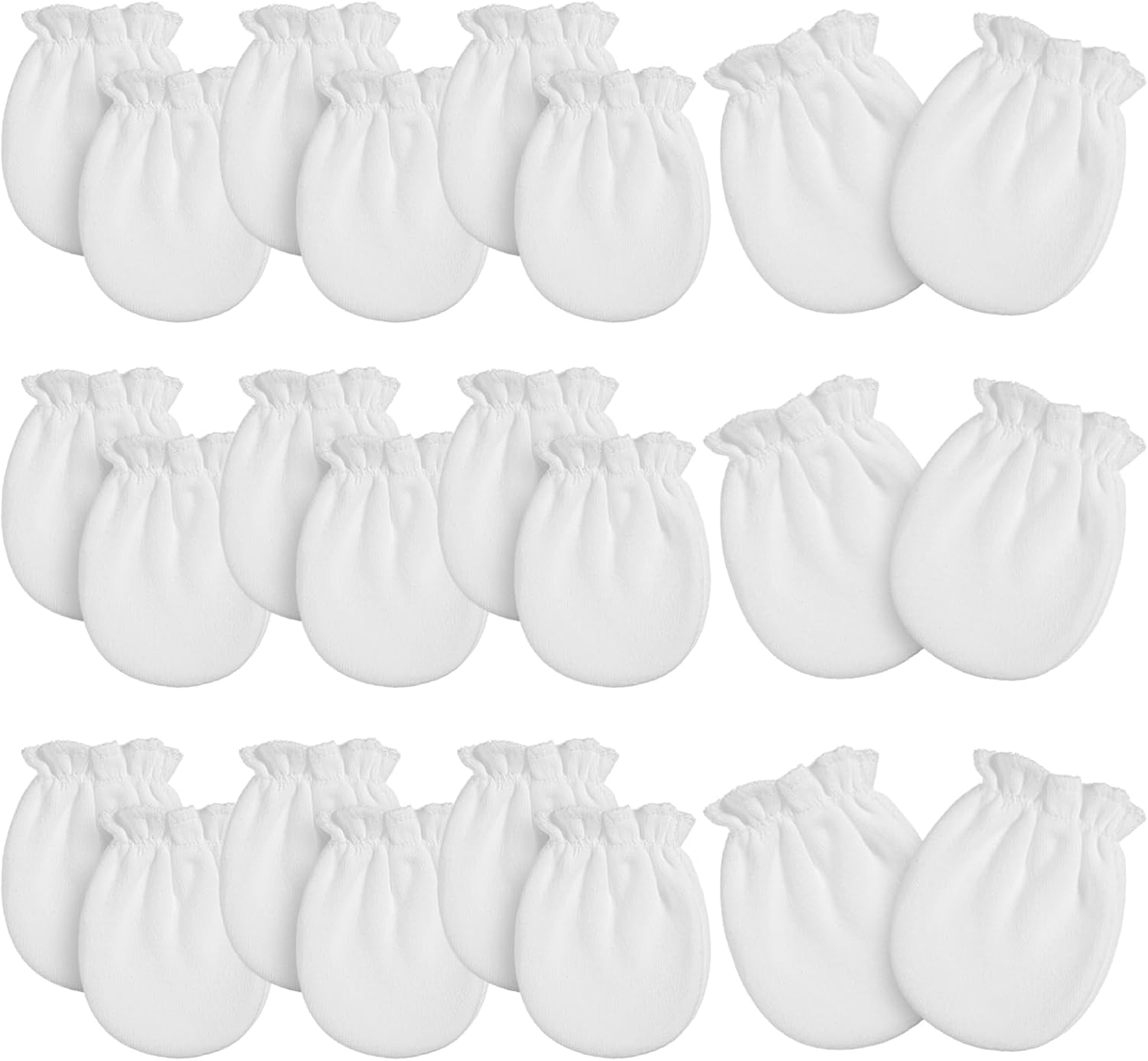 Vabean 12 Pairs Preemie Baby Mittens No Scratch Cotton Premature Baby Gloves for Nicu Preemie Girls Boys Gifts
