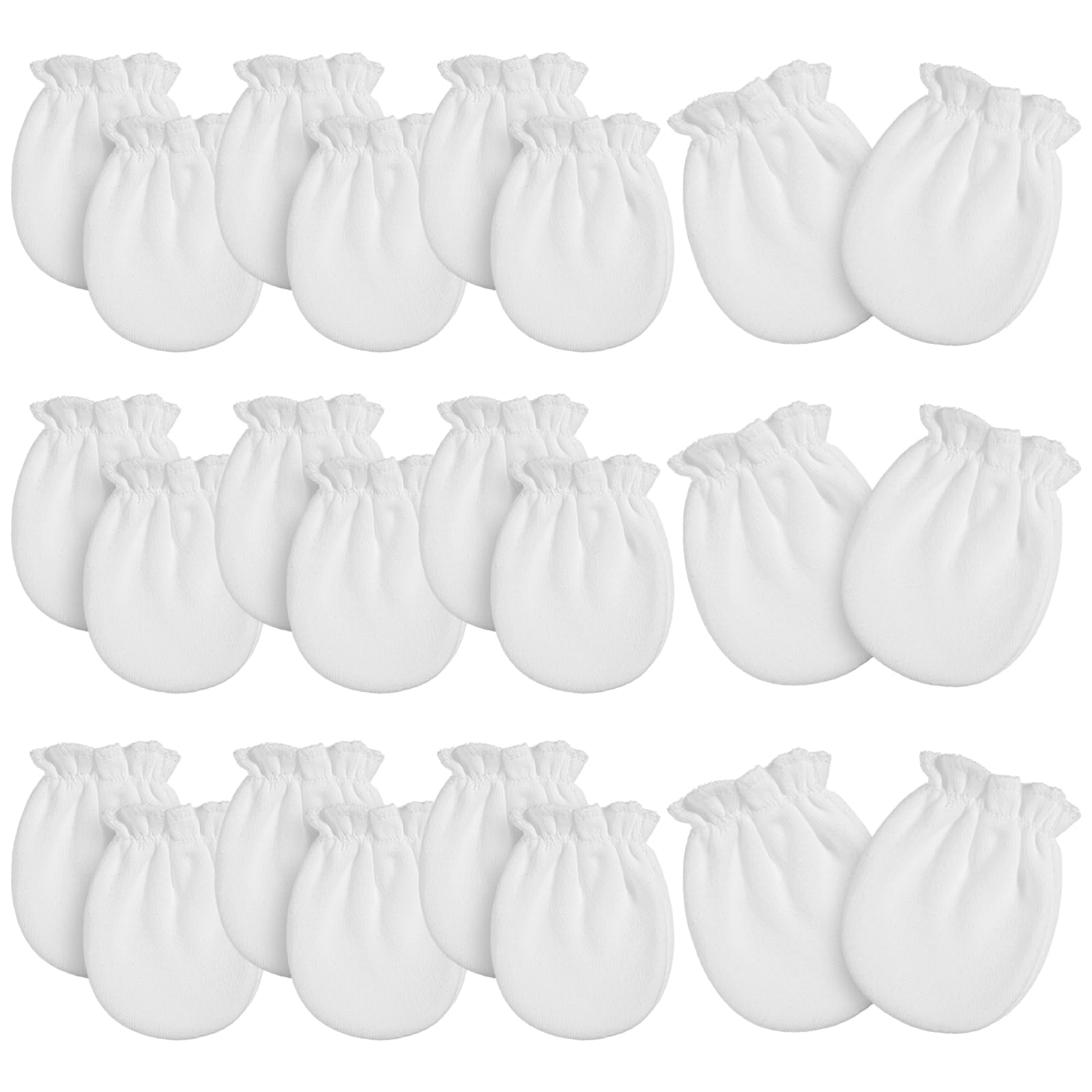 Vabean 12 Pairs Preemie Baby Mittens No Scratch Cotton Premature Baby Gloves for Nicu Preemie Girls Boys Gifts