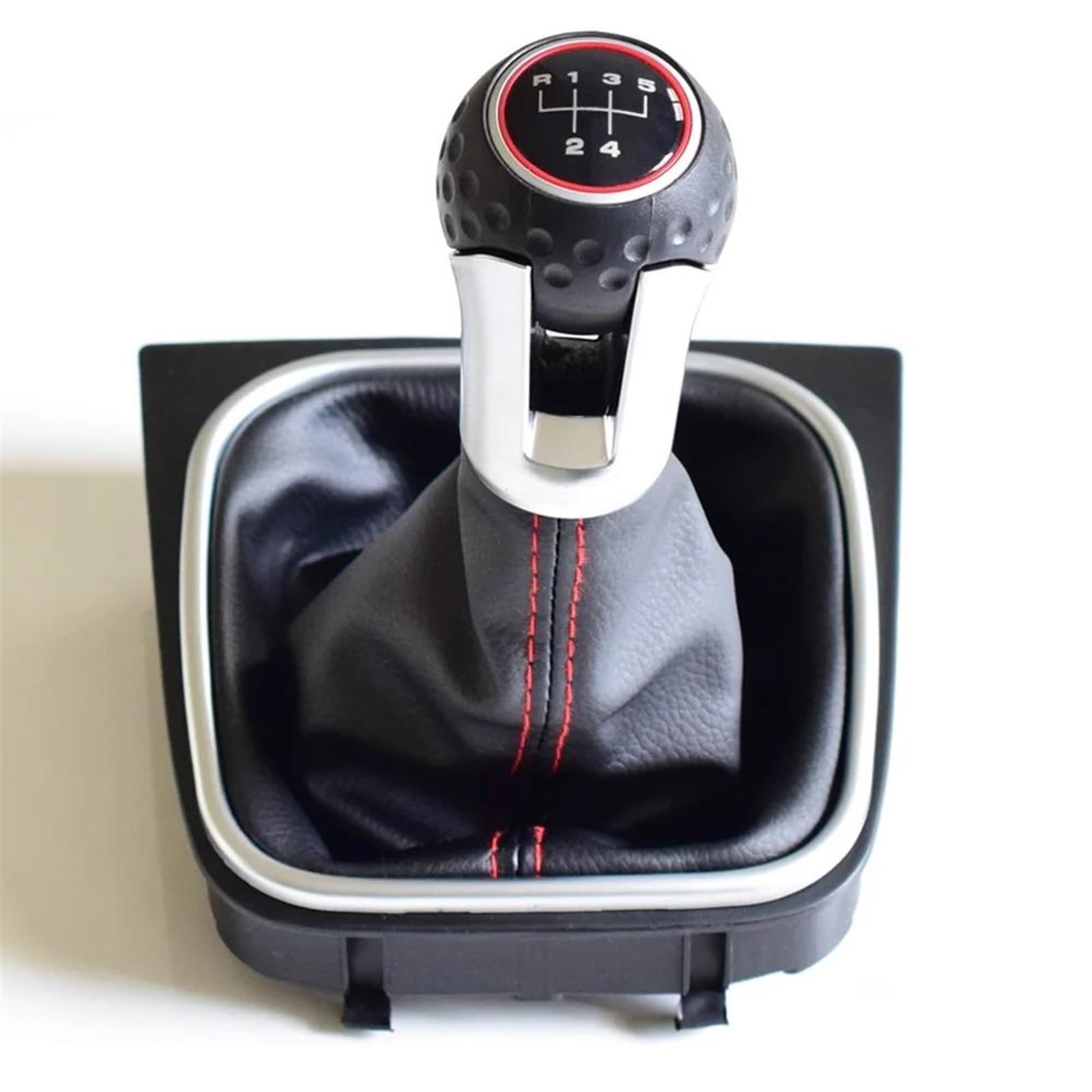 YDXHERTA Gear Shift Knob 5 6 Speed Manual Car Stick Lever Shifter Handball Gaiter Boot for Golf 6 MK6 for GTI for GTD R20 2009-2013 Spare Parts(Speed 5)