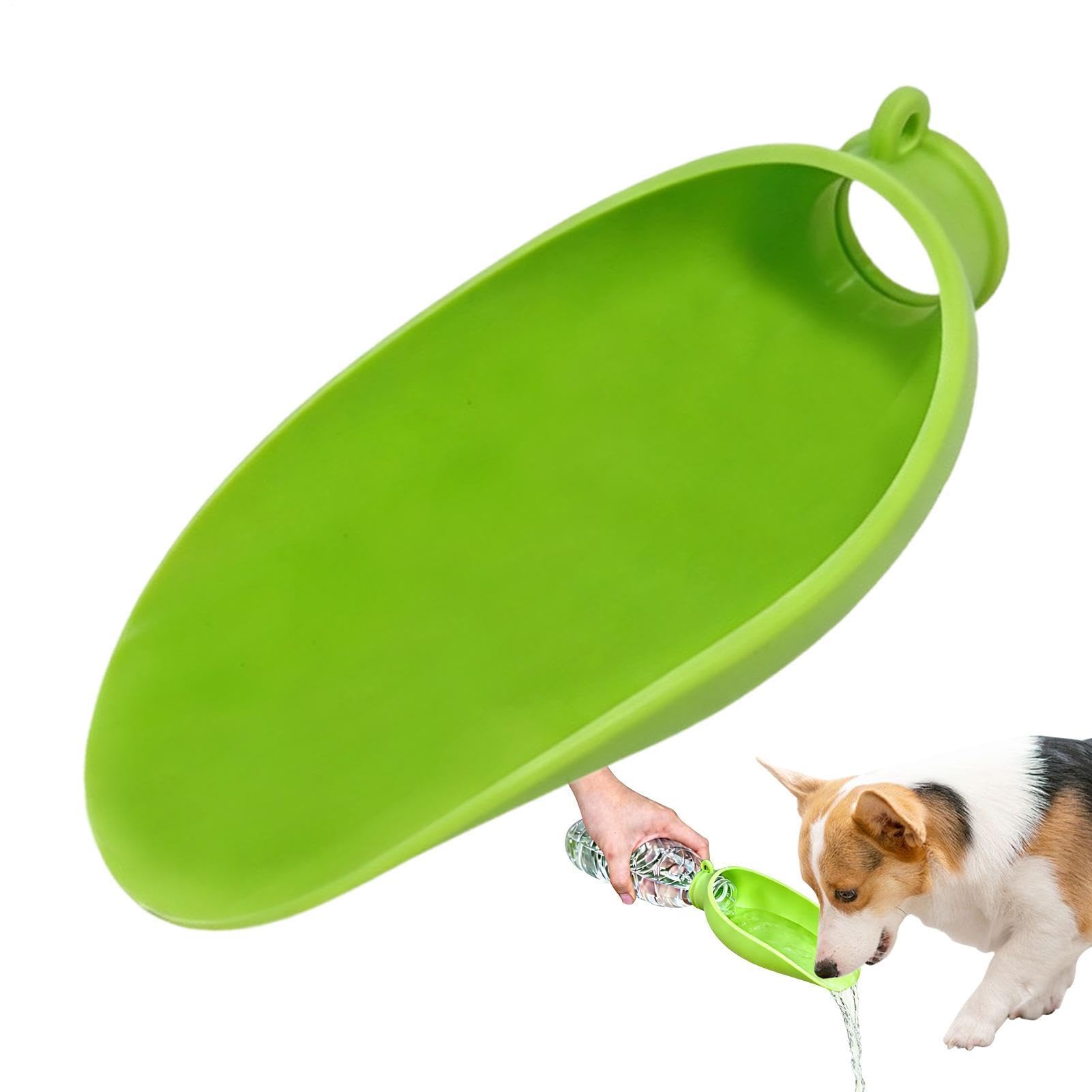 Silicone Portable Dog Water Dispenser, No Wet Beard Foldable Pet Water Bowl With Universal Bottle Cap, Leak Proof Dog Waters Bottle For Outdoor Walking Hiking Travel Camping