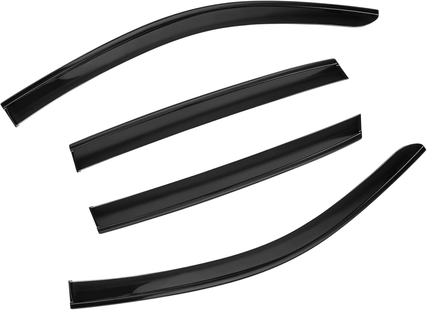 Shatterproof Taped-On Window Deflectors for Honda HR-V 2023-2025 with Black Trim, Rain Guards, Window Visors for Car, Vent Deflector, 4pcs