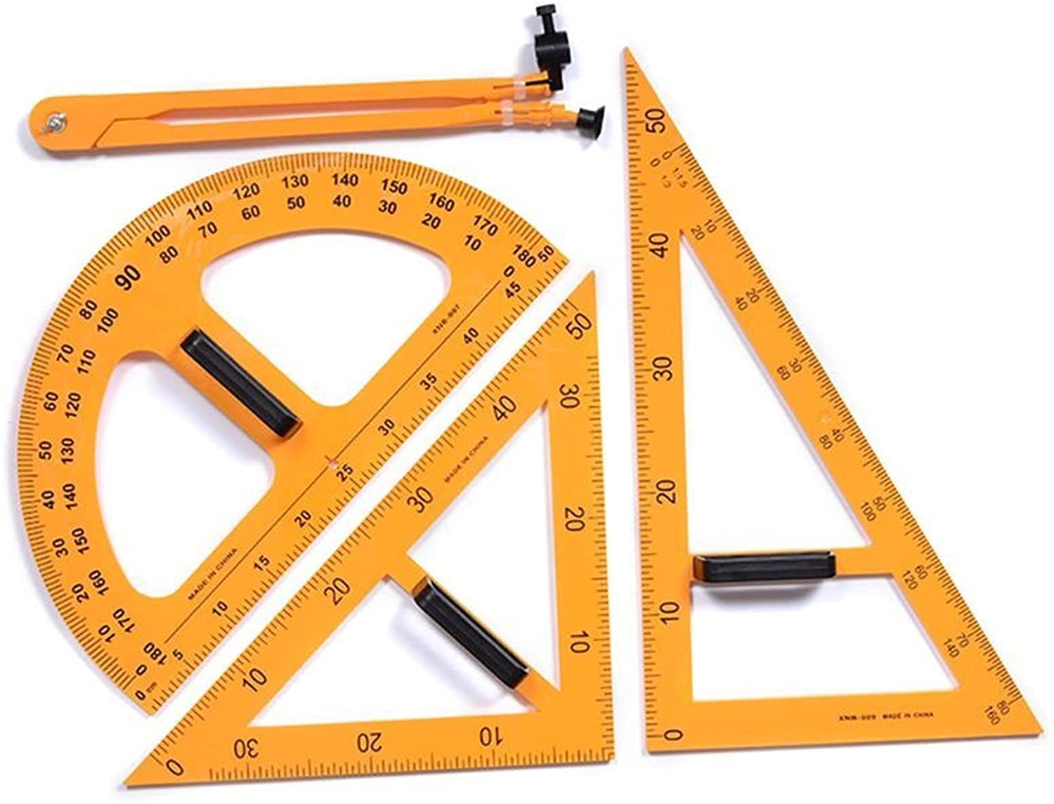 AKAZI Geometrie-Set Kompass für Geometrie – Multifunktions-Lehrlineal-Set Dreieck-Kompass-Winkelmesser-Messlineal Mathematik-Geometrie-Werkzeuge Kompass-Set