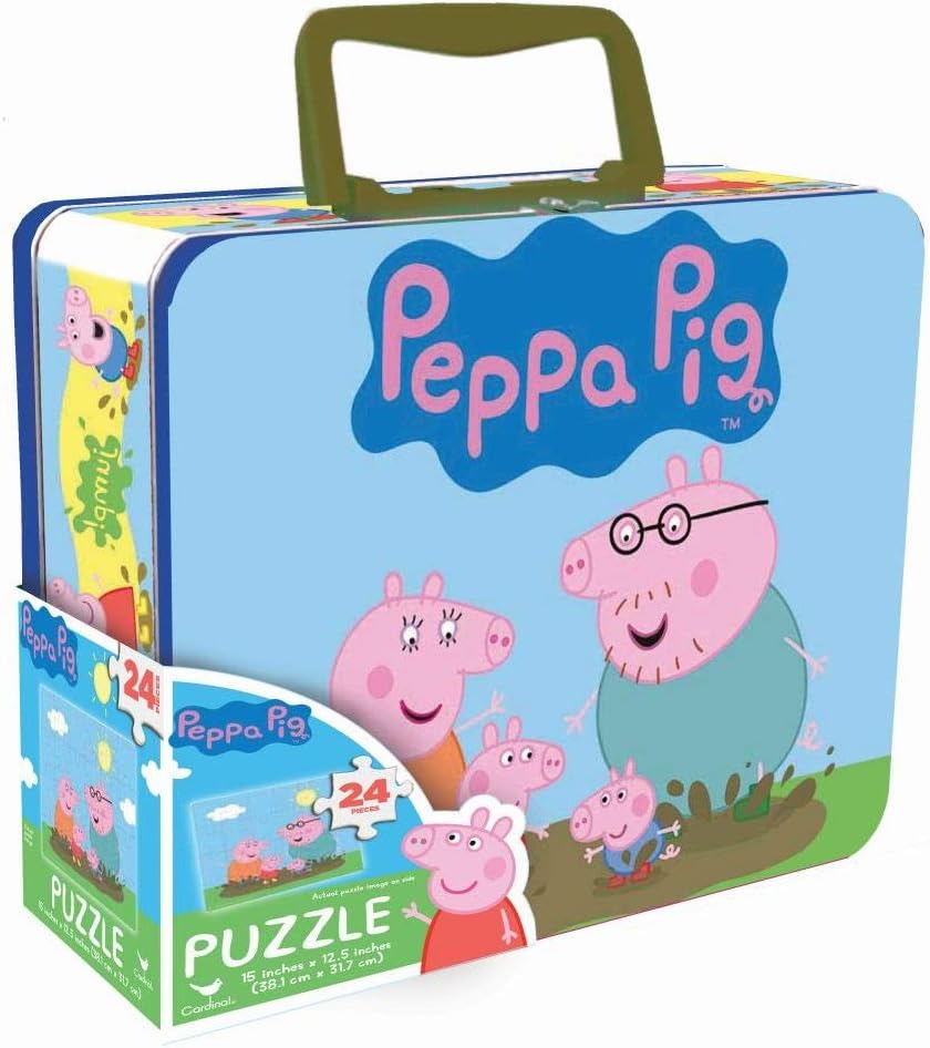 Peppa Pig 24-Piece Puzzle in Tin Lunch Box (Units per case: 12)