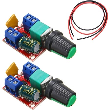 Youmile 2PACK 5A Motor Drehzahlregler Modul Mini DC Motor PWM Drehzahlregler Schalter Regler Schalter LED Dimmer 3V 6V 12V 24V 35V Max 90W